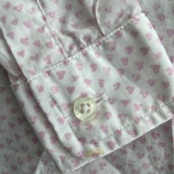 Grayson the hero pale pink heart button down shirt - Picture 3 of 7